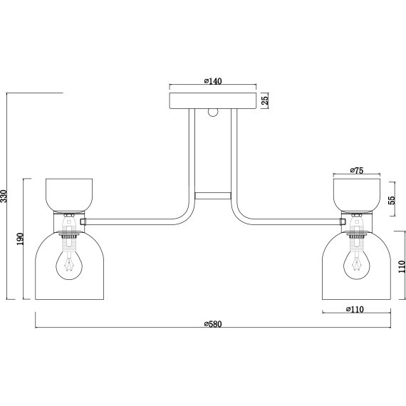 Люстра потолочная Freya FR5094PL-05G Isla под лампы 5xE14 40W