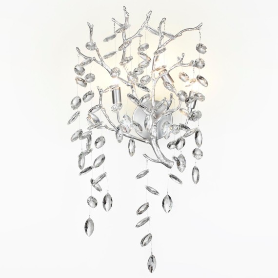 4970/3W HALL ODL24 523 матов.серебристый/алюмин./хрусталь Бра G9 3*40W DELICA