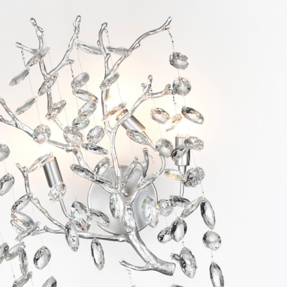 4970/3W HALL ODL24 523 матов.серебристый/алюмин./хрусталь Бра G9 3*40W DELICA