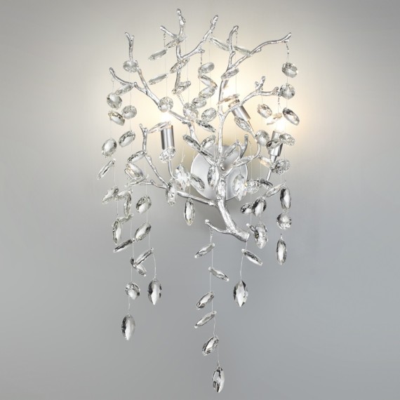 4970/3W HALL ODL24 523 матов.серебристый/алюмин./хрусталь Бра G9 3*40W DELICA