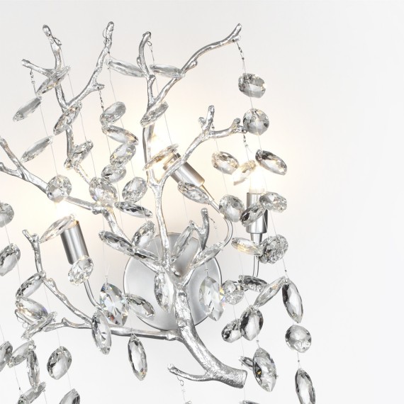 4970/3W HALL ODL24 523 матов.серебристый/алюмин./хрусталь Бра G9 3*40W DELICA