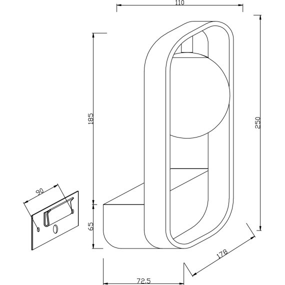 Бра Maytoni MOD431-WL-01-WS Avola под лампу 1xG9 40W