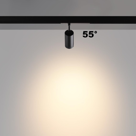 359962 Черный трековый SMART спот с изм. углом рассеивания света 15-55° (упр. пульт ДУ/Tuya Smart Life/Алиса) 3000-6000К 220В 15Вт 830Лм CRI90 Novotech VECTOR