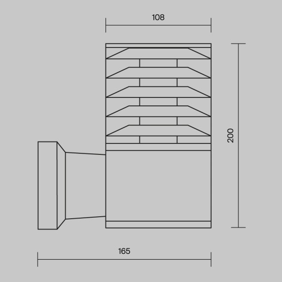Уличный настенный светильник Maytoni O576WL-01B Bronx IP54 под лампу 1xE27 60W