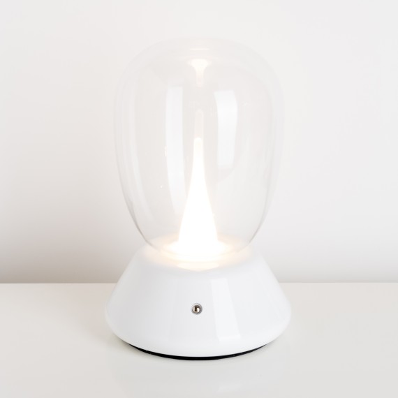 Настольная лампа диммируемая 10W 3000K прозрачный/белый Uovo III Lightstar 807906