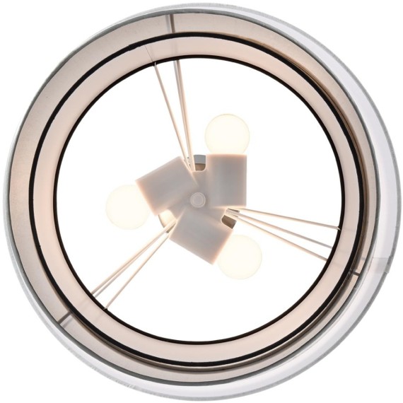 8040/3 MODERNI LN24 никель/белый/серебро/черный, металл/текстиль Подвесной светильник Е27 3*60W 220V INDIRA