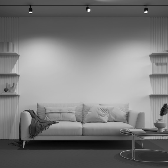 Однофазный двужильный светодиодный трековый светильник Maytoni Unity TR085-1-5W3K-B Orlo 3000К 200Лм CRI90+ 120° 5Вт