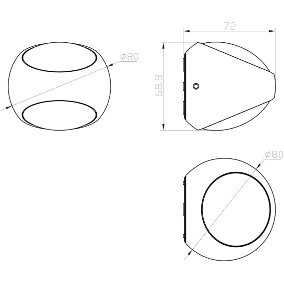 Настенный светильник (бра) Outdoor O032WL-L6B3K