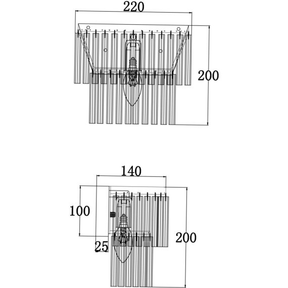 Бра Maytoni MOD093WL-01BS Colonne под лампу 1xE14 40W