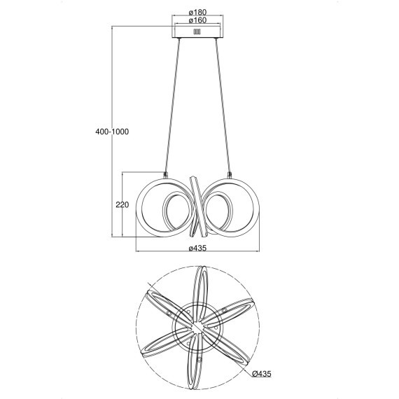 Подвесной светильник Freya FR6047PL-L120W