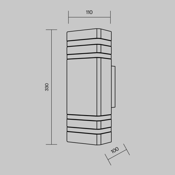 Уличный настенный светильник Maytoni O578WL-02B Unter den Linden IP54 под лампы 2xE27 60W