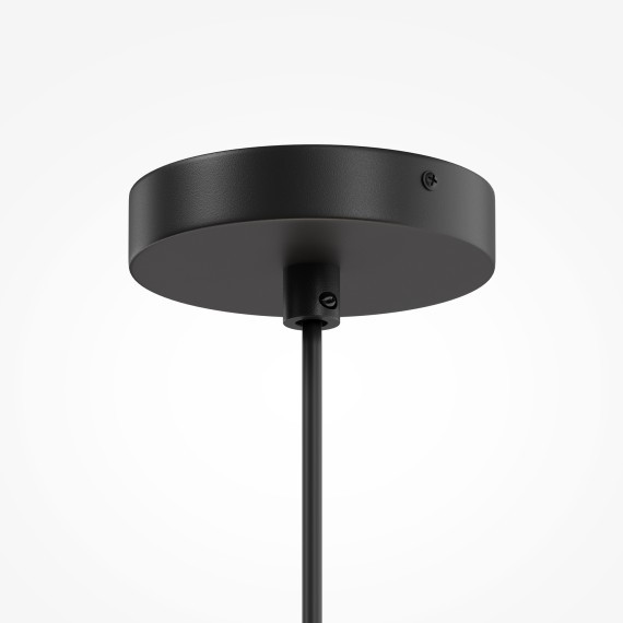 Люстра подвесная с черным основанием и белым тканевым плафоном, 5 ламп Е27, Maytoni Bergamo MOD613PL-05W