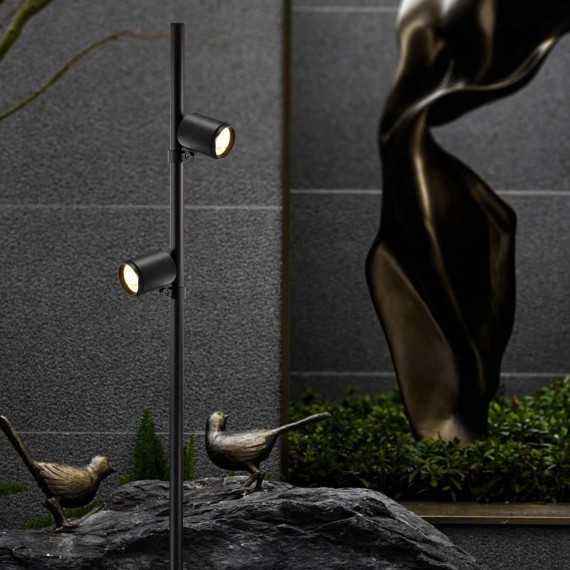 4638-2F, уличный светильник, L280xW100xH2000, 2xLEDx12W, 2100LM, 4000K, IP65, included