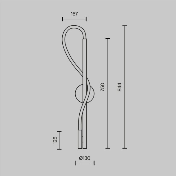 Настенный светильник (бра) Maytoni MOD146WL-L12B3K