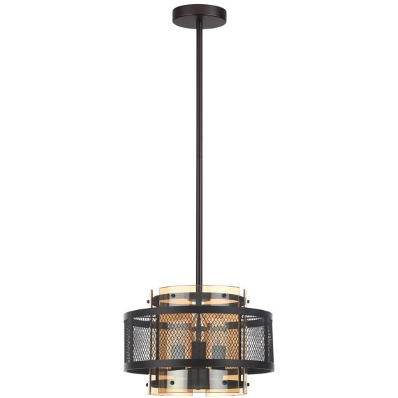 8007/3 MODERNI LN24 черный/черный, золотой металл/металл, стекло Подвесной светильник Е14 3*40W 220V Zarina