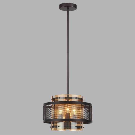 8007/3 MODERNI LN24 черный/черный, золотой металл/металл, стекло Подвесной светильник Е14 3*40W 220V Zarina