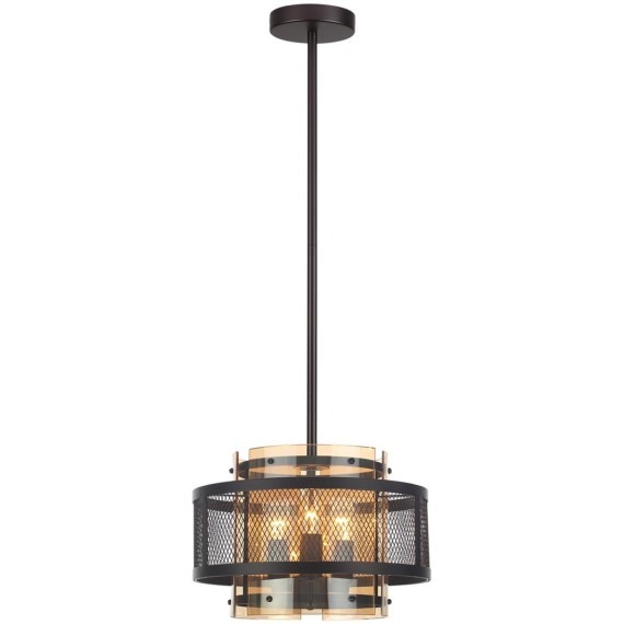 8007/3 MODERNI LN24 черный/черный, золотой металл/металл, стекло Подвесной светильник Е14 3*40W 220V Zarina