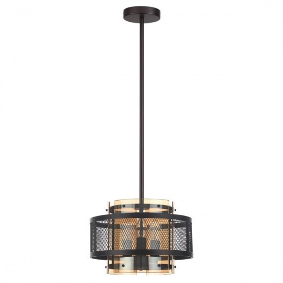 8007/3 MODERNI LN24 черный/черный, золотой металл/металл, стекло Подвесной светильник Е14 3*40W 220V Zarina