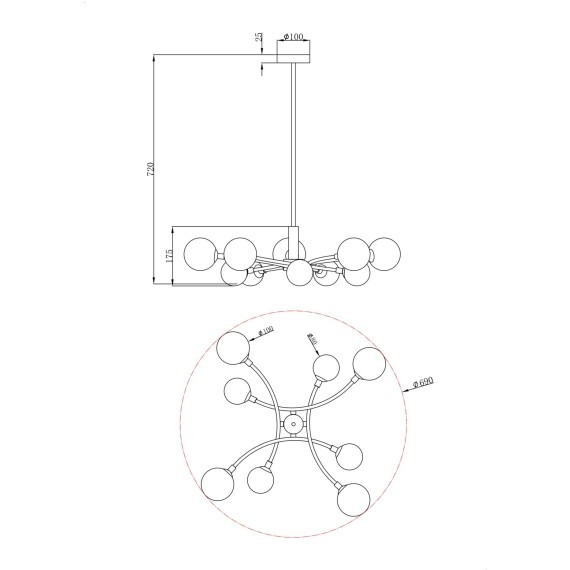 Люстра Freya FR5116PL-08BS