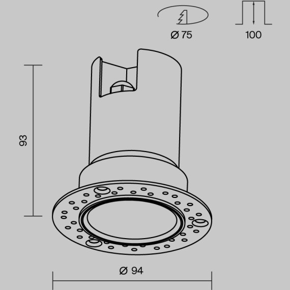 Потолочный светильник Maytoni Grit O501DL-L10B3K