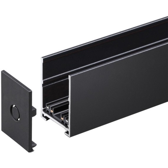 135299 Черный 1м шинопровод накладной/подвесной (в комплекте торцевые заглушки 2шт, крышка и соединит. планка) Novotech VECTOR