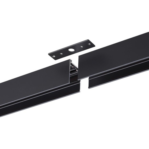 135299 Черный 1м шинопровод накладной/подвесной (в комплекте торцевые заглушки 2шт, крышка и соединит. планка) Novotech VECTOR