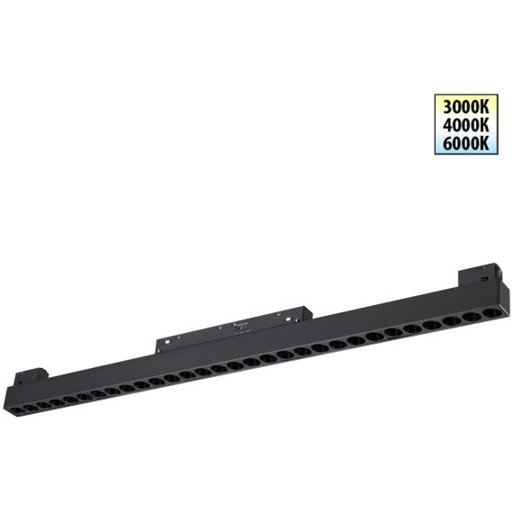 359625 Трековый светильник Novotech SHINO с переключ. цв. темпер. IP20 LED 3000К\4000К\6000К 30W 48V FLUM