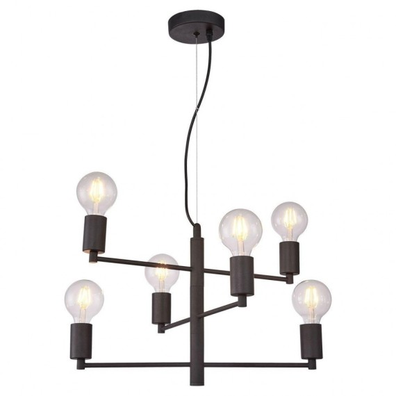 Люстра паук Lussole GRLSP-8156 HURON IP21 под лампы 6xE27 60W