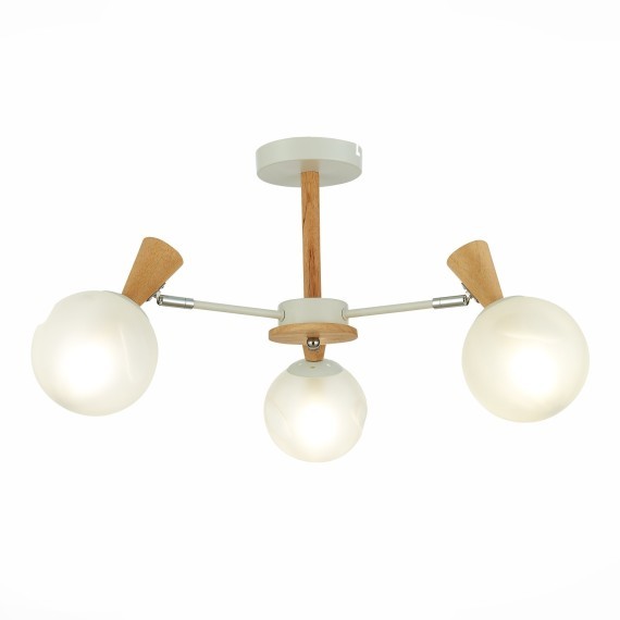 SLE220702-03 Светильник потолочный Белый, Светлое дерево/Белый E14 3*40W CATANIA