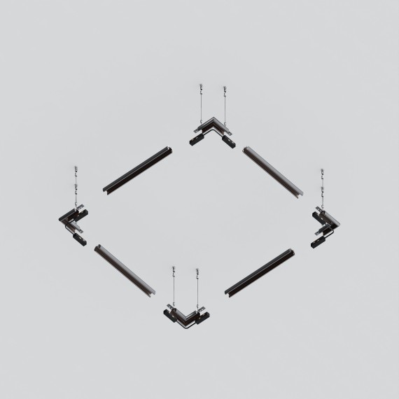 Шинопровод подвесной 2м скругленный Maytoni Exility TRXM034-R-412B