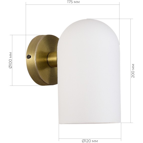 SLE1047-301-01 Светильник настенный Бронза/Молочно-белый E14 1*40W NOBILIA