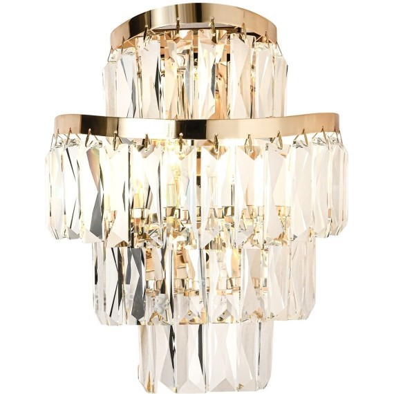 5073/2W HALL ODL24 505 золото/прозрачный/металл/хрусталь Бра E14 2*40W WAYTA