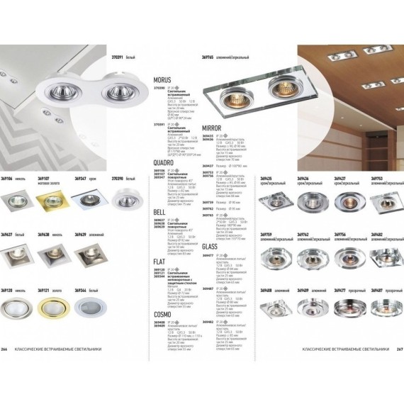 Встраиваемый светильник Novotech 370391 MORUS под лампы 2xGU5.3 50W