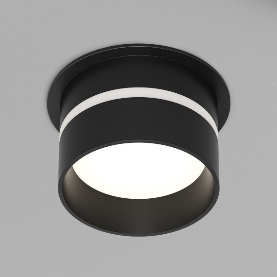 DK2404-BK Встраиваемый светильник влагозащ., IP 44, до 15 Вт, GU10, черный, алюминий