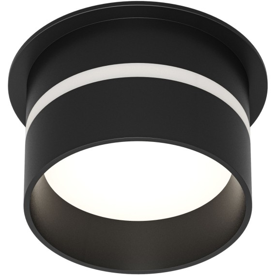 DK2404-BK Встраиваемый светильник влагозащ., IP 44, до 15 Вт, GU10, черный, алюминий