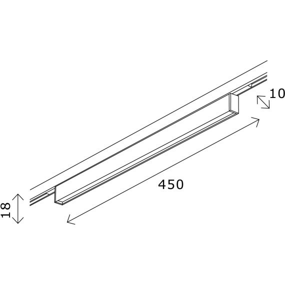 ST665.436.12 Ультратонкий трековый магнитный светодиодный светильник ST-Luce Super 5 CRI80+ 3000К 320Лм 100° 12Вт