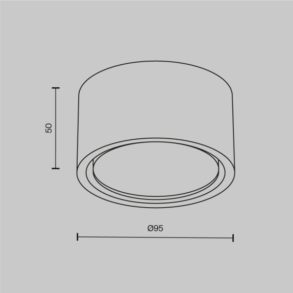 Потолочный светильник Conik gyps GX53 х 12Вт C001CL-GX53-W