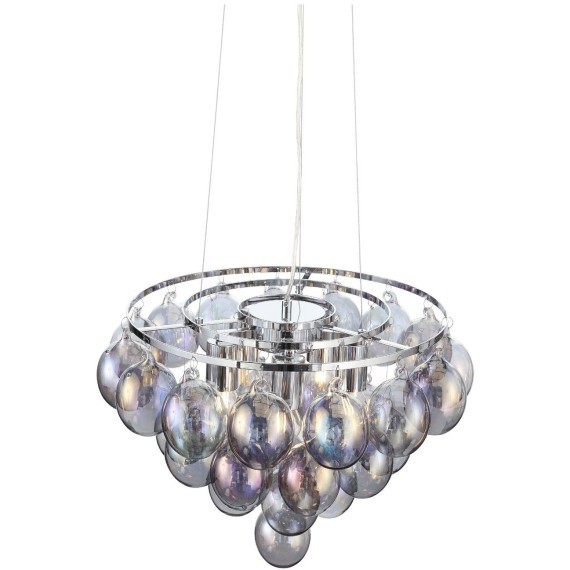 SL432.703.05 Люстра подвесная ST-Luce Хром/Перламутровый E27 5*60W SOSPIRO