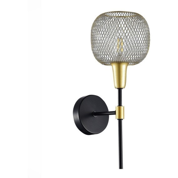 SLE1137-401-01 Светильник настенный Черный, Золотистый/Золотистый E14 1*60W ELITIS