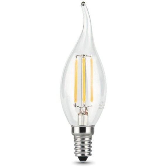 104801207 Лампа Gauss LED Filament Свеча на ветру E14 7W 580lm 4100К 1/10/50
