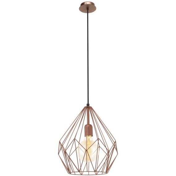 49258 Подвес CARLTON, 1x60W (E27), ?310, H1100, сталь, медный