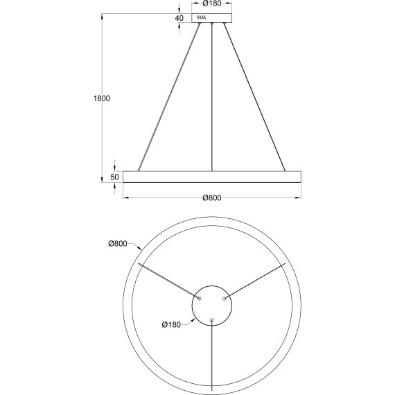 Подвесной светильник Saturno MOD415PL-L60BS4K