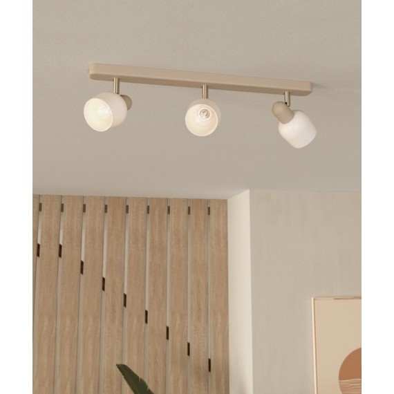 900716 Спот CORATO, 3X18W (E14), L520, H125, A150, сталь, песочный, матовый никель / стекло, белый