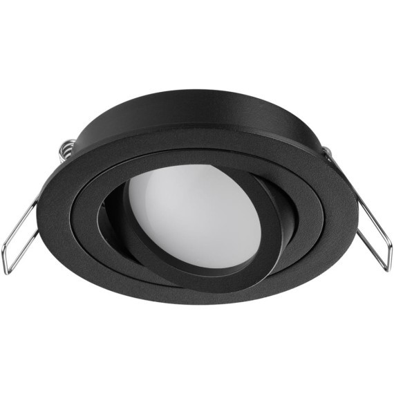 371018 Черный круглый встраиваемый светильник 92мм с поворотной лампой GU10 50W 220-240V IP20 Novotech MORUS