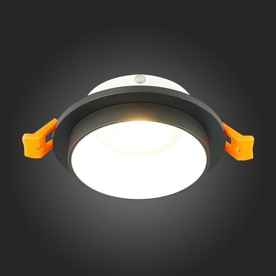 ST206.428.01 Св-к встр. Черный GU10 1*50W  IP20 D92xH38 220V Без ламп Встраиваемые светильники