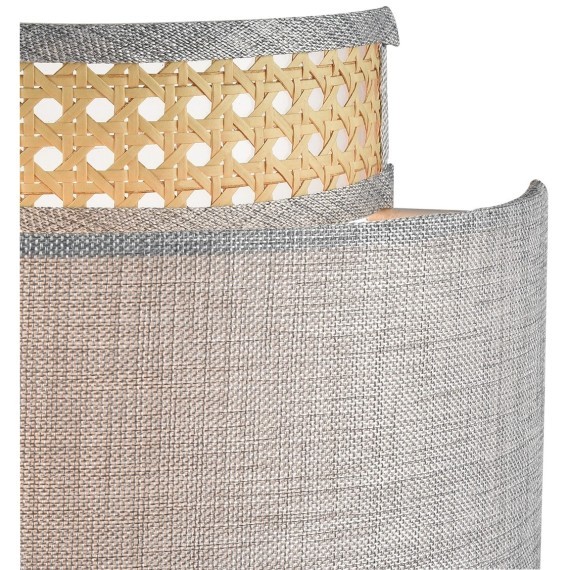 8043/1W MODERNI LN24 черный/серый/бежевый, металл/текстиль/ротанг Бра Е27 1*60W 220V LAUNA