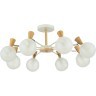 SLE220702-08 Светильник потолочный Белый, Светлое дерево/Белый E14 8*40W CATANIA
