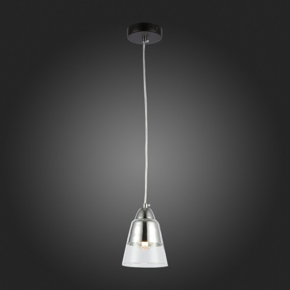 SLE102903-01 Подвес Черный, Хром/Прозрачный E27 1*40W LIRINO