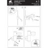 Уличный настенный светильник под лампы GU10+GX53 с защитой IP54 Arte Lamp BUDAPEST A2362AL-2BK