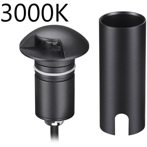 6662/1GL3 NATURE ODL25 черный/металл Встраиваемый грунтовый светильник IP67 LED 3W 3000K 12V/24V WALD (нужен драйвер 357781/357782)